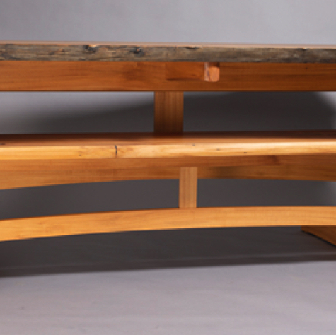 Madrone Table and Bench low. Madrone Table and Bench low.